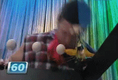 Lustige Menschen in Game Show Lustige Menschen in Game Show