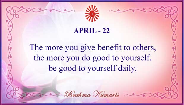 April 22 Thought For The Day April 22