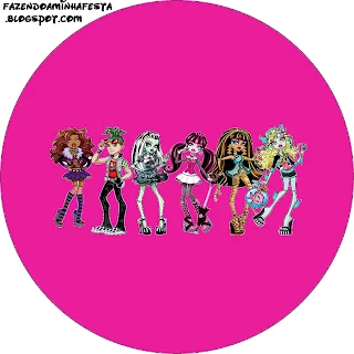 Monster High Free Printable Toppers. 