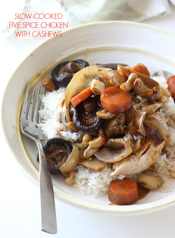 Slow cooker chinese five spice chicken with shiitake mushrooms by SeasonWithSpice.com