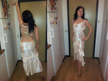 NEEW projekt biała welourowa sukienka do LA