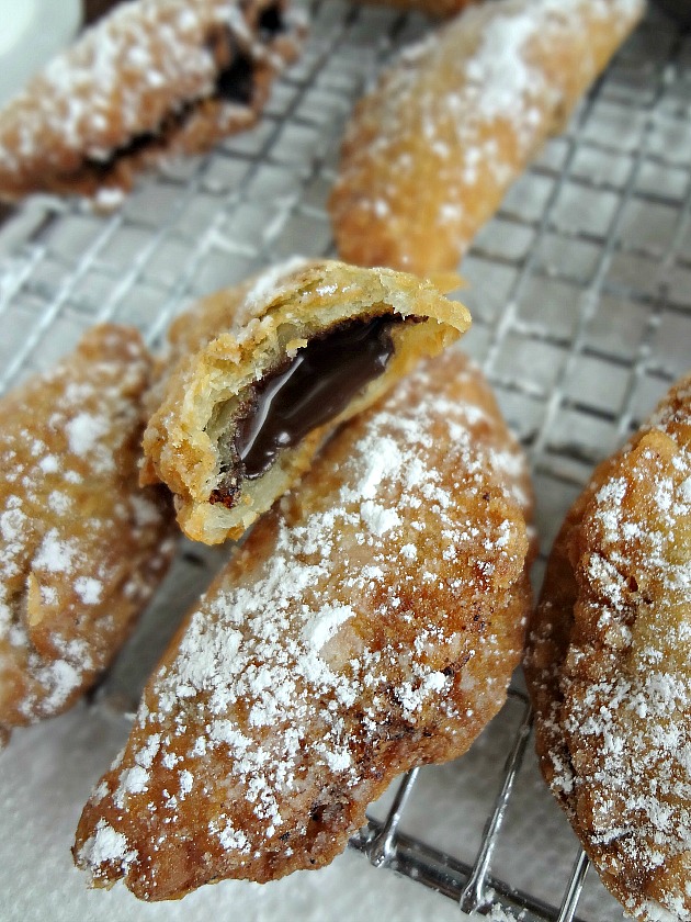 Fried {Mini} Chocolate Hazelnut Pies