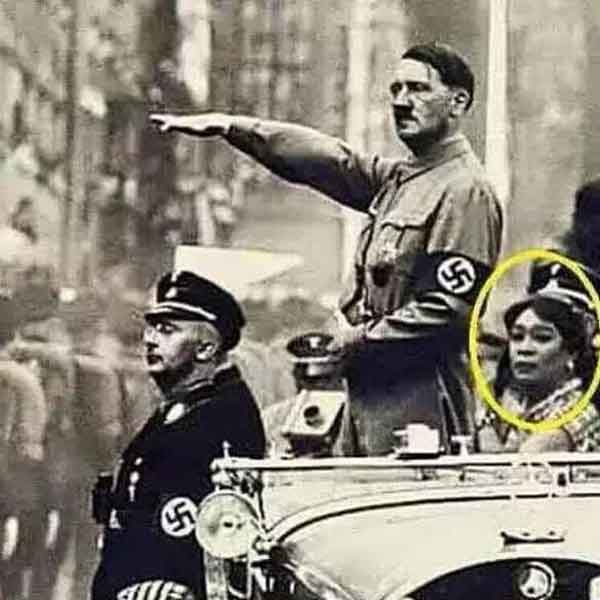 Lola Nidora and Adolf hitler spotted on a parade