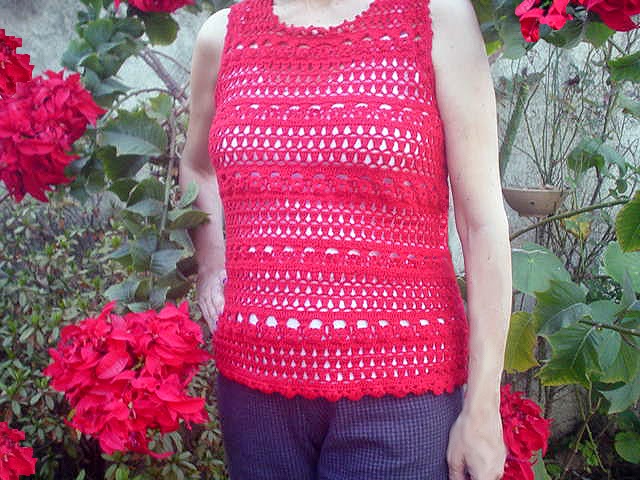 Blusa vermelha crochê blusa vermelha crochet
