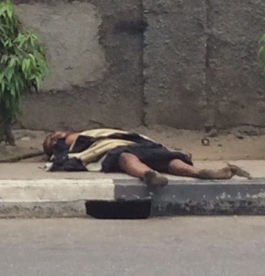 homeless woman corpse lagos