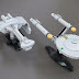 Micro-scale Klingon Battlecruiser and USS Enterprise