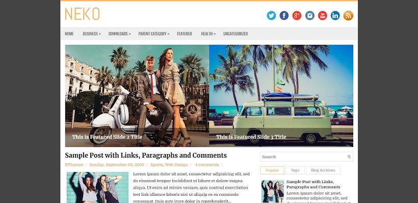 Neko Free Blogger Template
