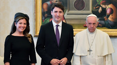 Pope and Trudeau