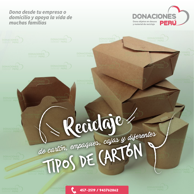 Reciclaje de cartón - empaques - cajas - diferentes tipos de cartón