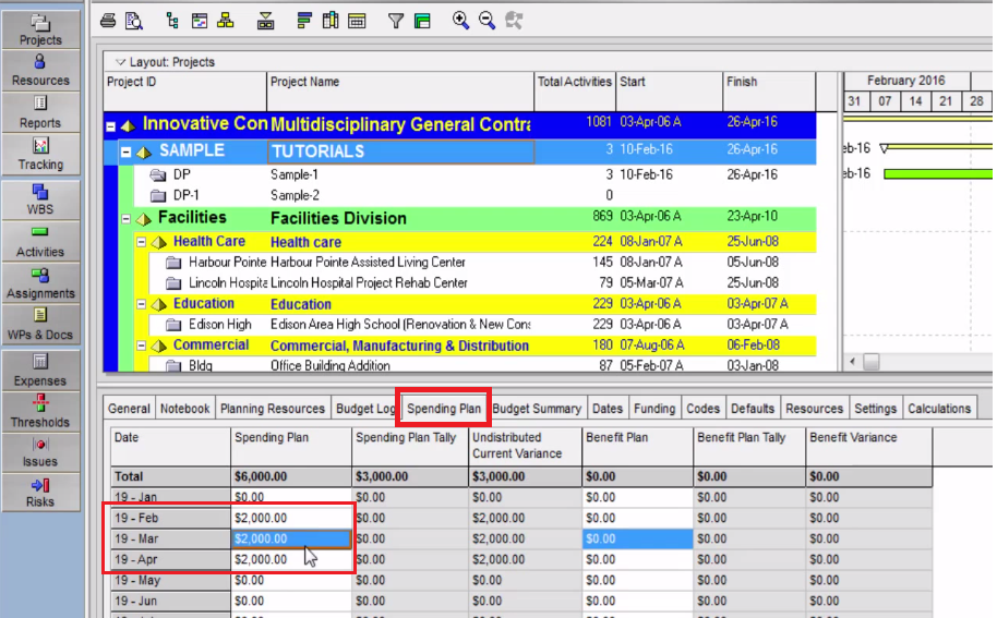 Primavera P6 Tutorial Chapter 2.5 Budgets