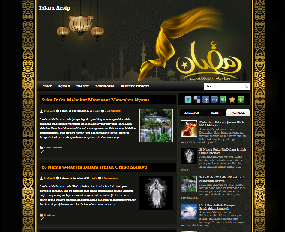 Free Premium Islamic Arab Blogspot Template Islamic Blogger Template