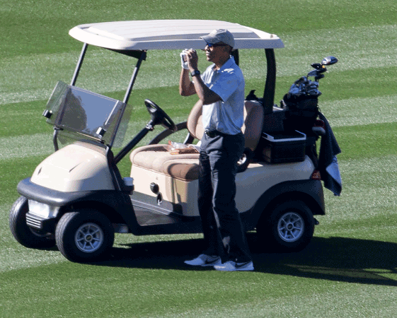 Obama Drive Himself3 Barack Obama pictured for the first time since he left office...and he's driving himself (photos)