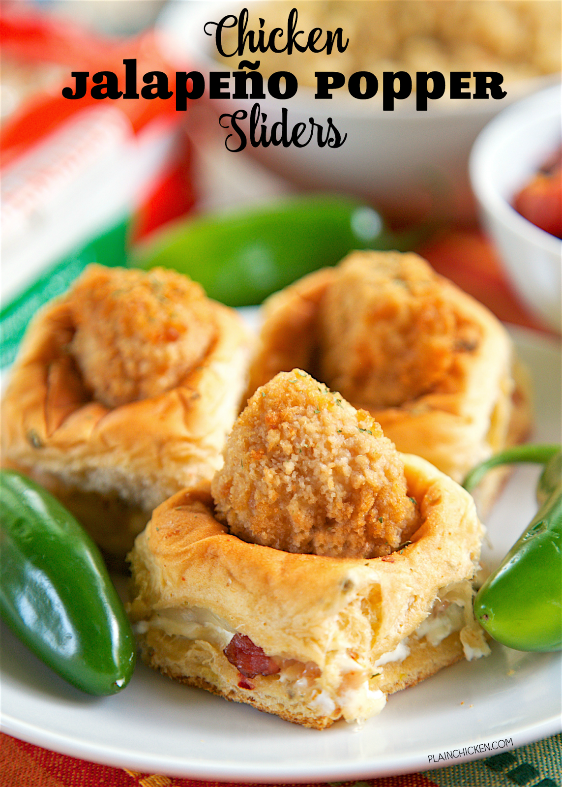 Chicken Jalapeno Popper Sliders Plain Chicken®