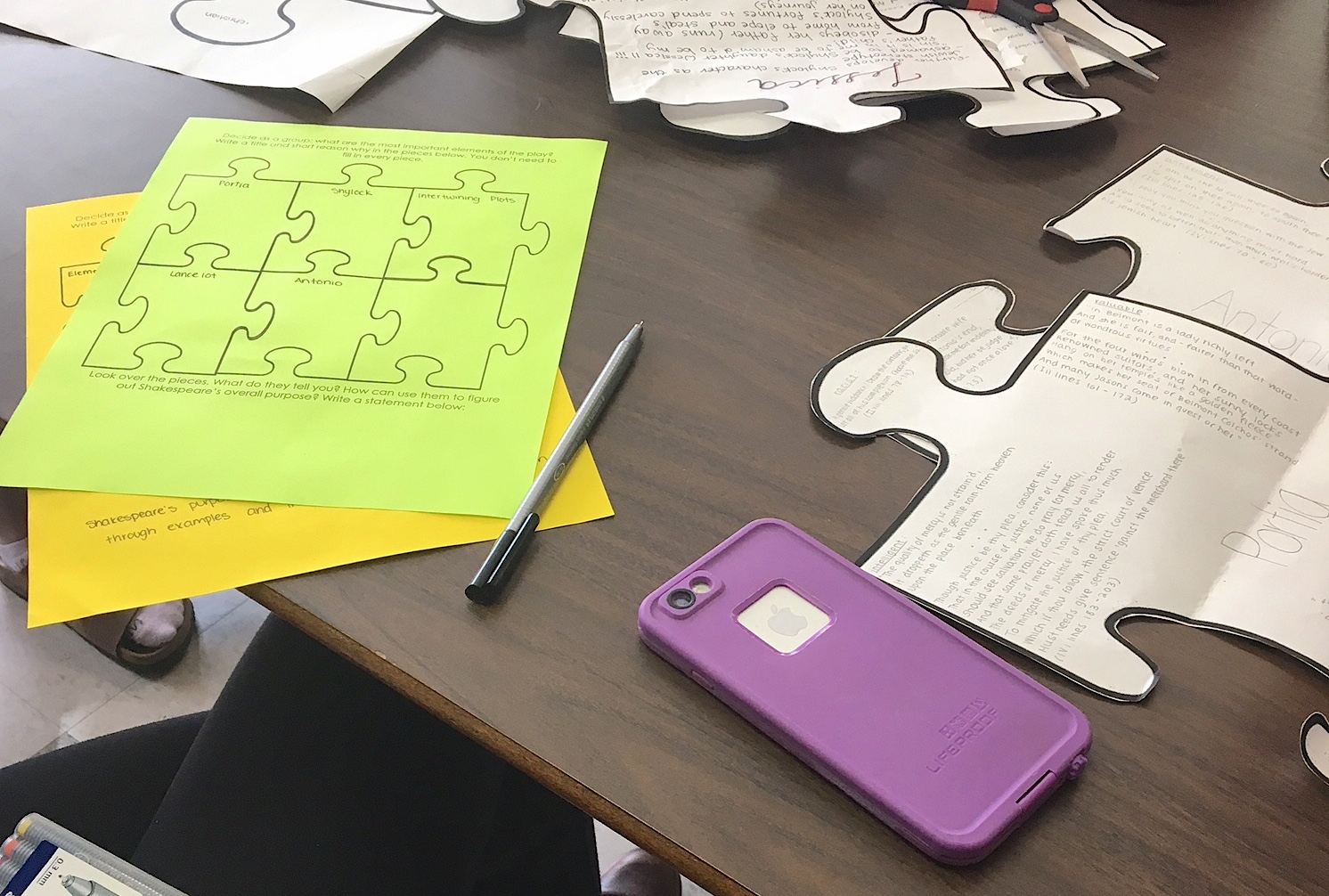 Author's Purpose Jigsaw Puzzle Activity Room 213