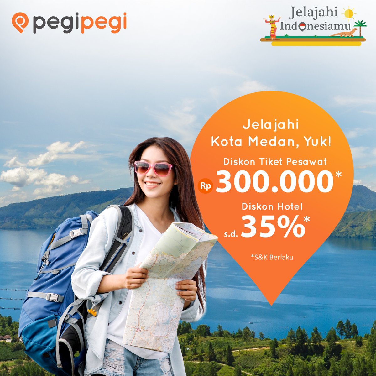 PegiPegi - Promo Tiket Ke Medan Diskon s.d 300 Ribu & Diskon Hotel s.d 35% PegiPegi - Promo Tiket Ke Medan Diskon s.d 300 Ribu & Diskon Hotel s.d 35%