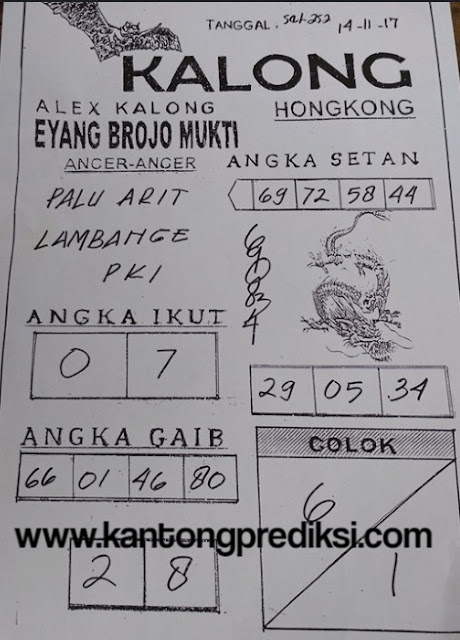 Syair HK Naga Mas Selasa 14-11-2017