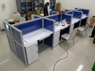 Meja Kubikel - Desking Table - Meja Sekat Kantor Bahan Kain Fabric - Furniture Semarang 