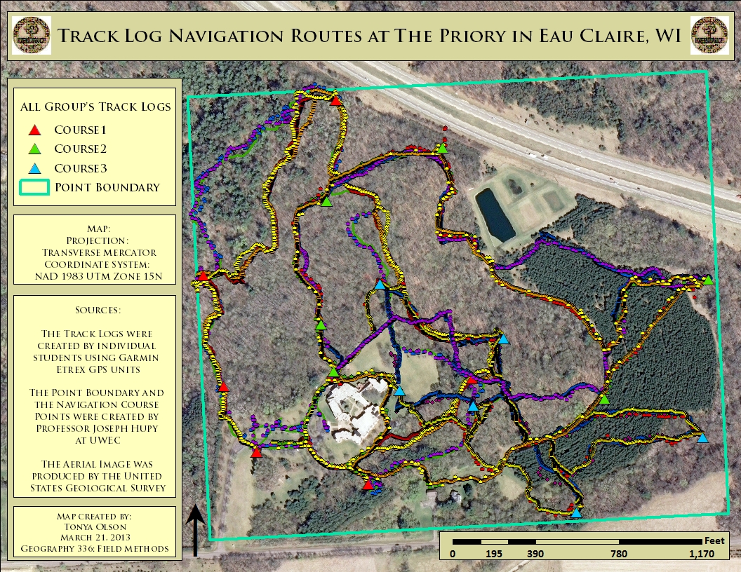 Field Methods - 2013: Field Activity #8: Navigation with a GPS Unit and Map