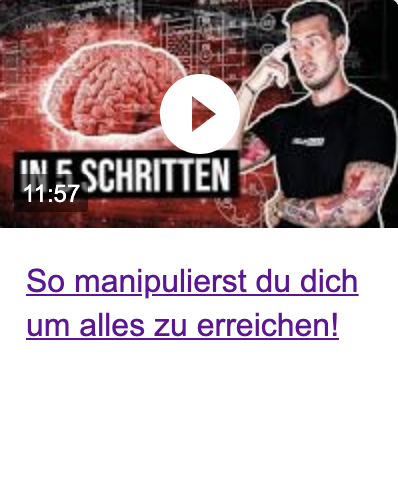 SO MANIPULIERST DU DICH UM ALLES ZU ERREICHEN