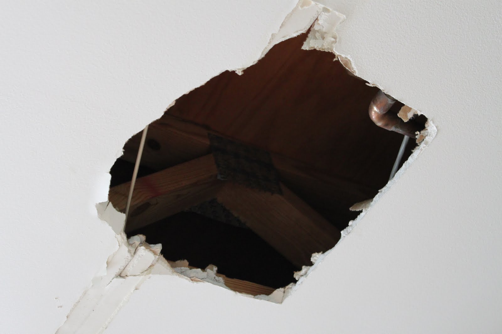 The Neurotic Housewife: There's a Hole In Our Ceiling