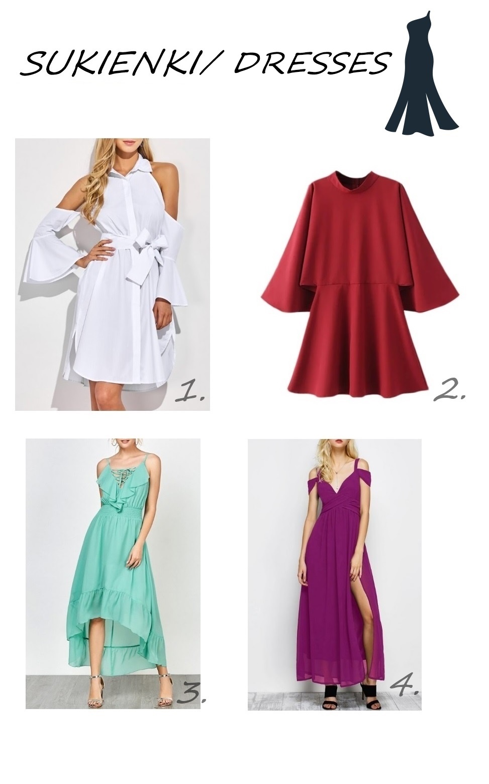 LATO '17 - SUKIENKI Z DZWONKOWYM RĘKAWEM / SUMMER '17 - BELL SLEEVE DRESS