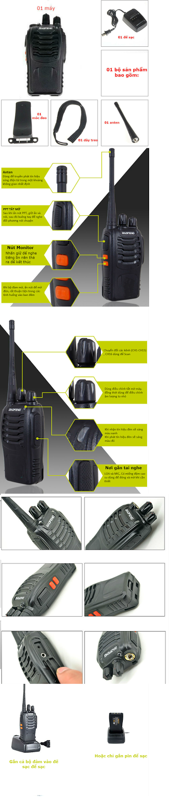 Máy bộ đàm BAOFENG 8886 GIÁ RẺ CHO DÂN PHƯỢT - 1