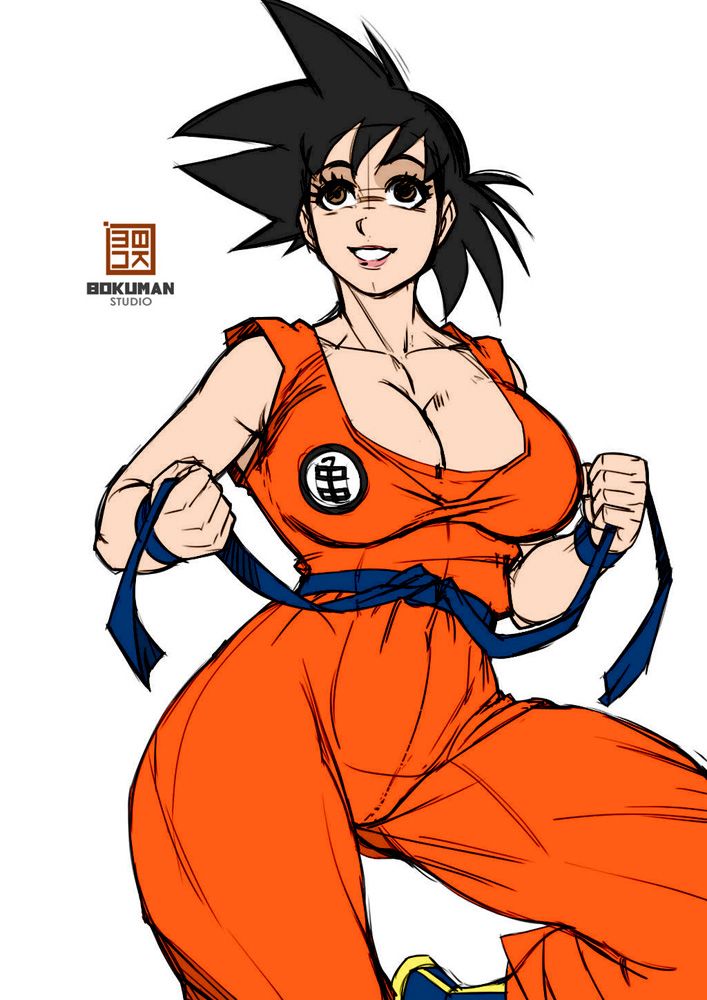 Goku, Dragon Ball, Female, Girl. 