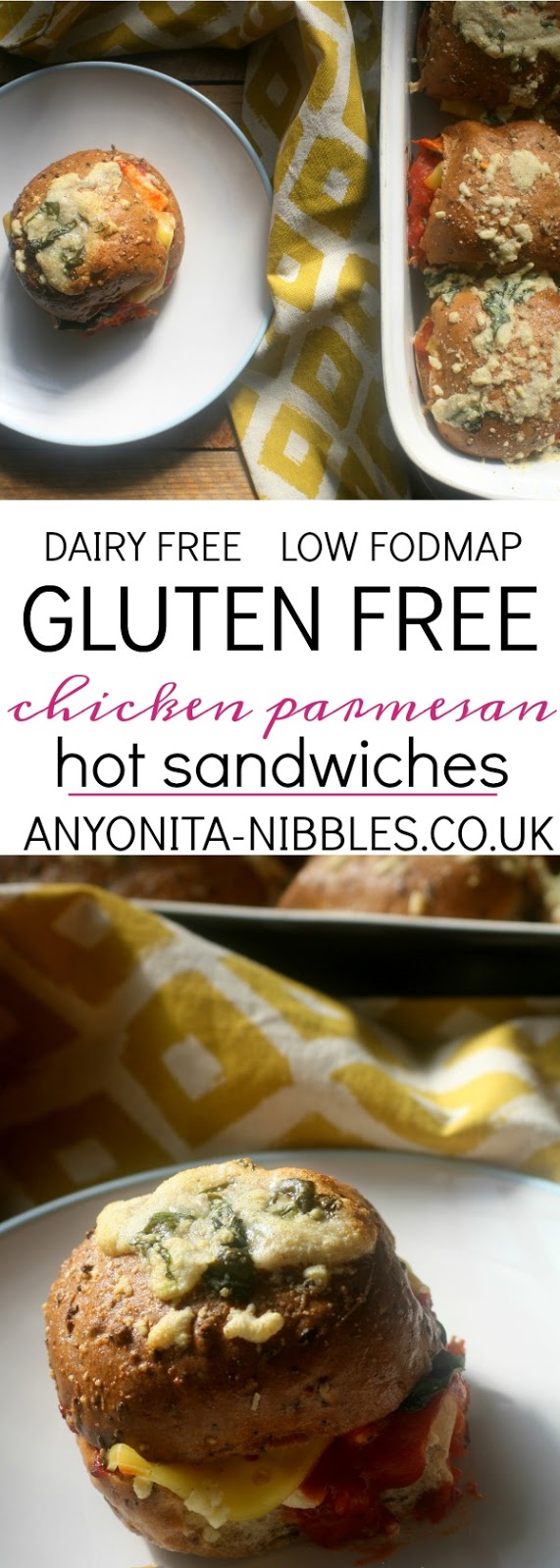 Gluten Free Dairy Free Hot Chicken Parmesan Sandwiches Low FODMAP Friendly