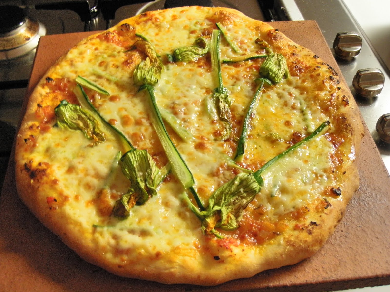 truck patch Zucchini flower pizza...