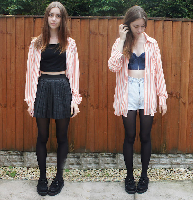 ways to wear how to wear and oversized shirt midriff