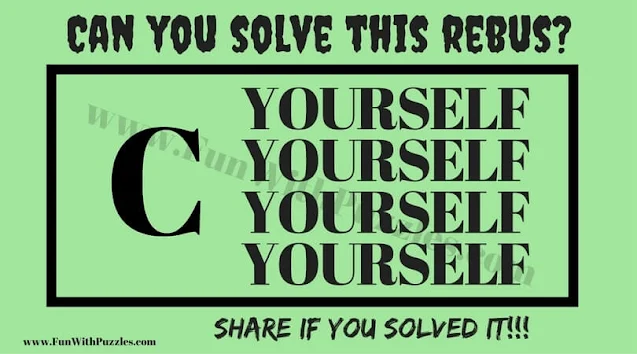 C 4 YOURSELF | Can you solve this Rebus Puzzle?