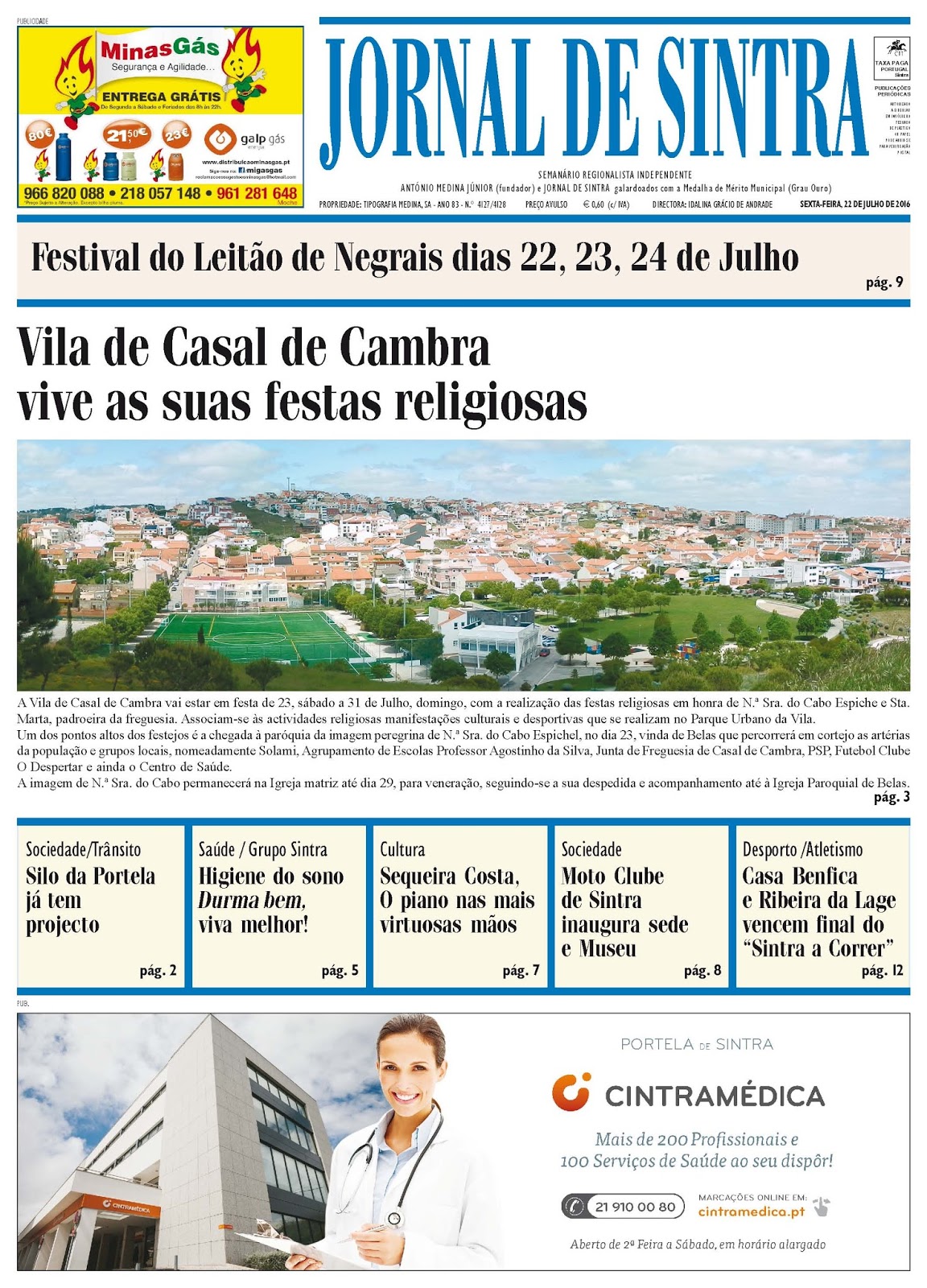 Capa da edição de 22-07-2016