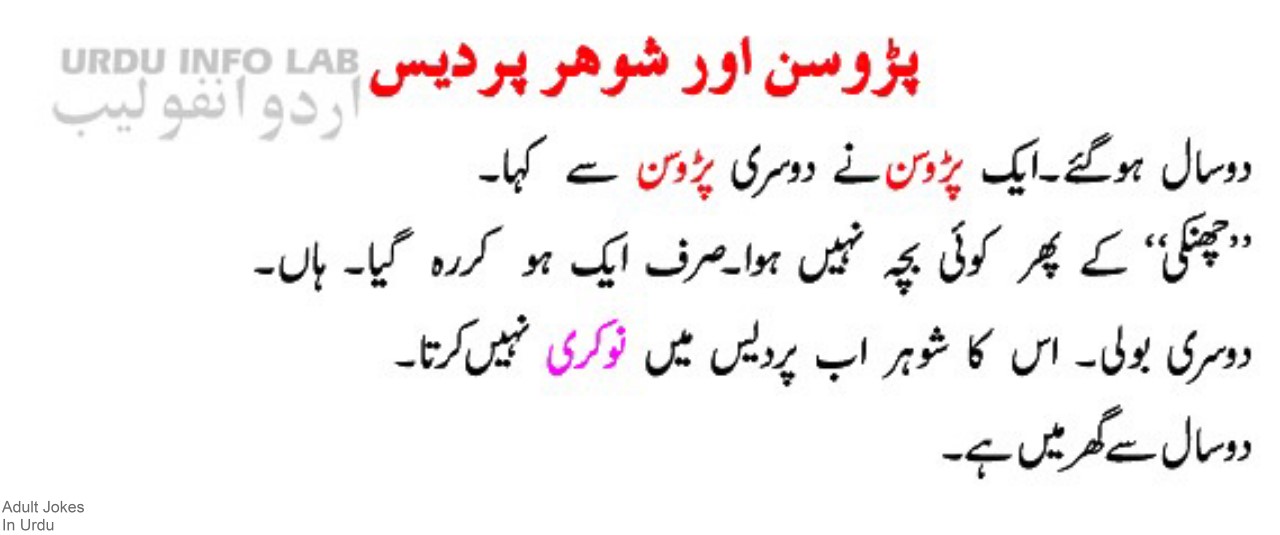 Amazing Urdu Jokes For All Ages Urduinfolabcom 