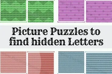 Spot Hidden Letters: Challenging Picture Puzzles for Teens