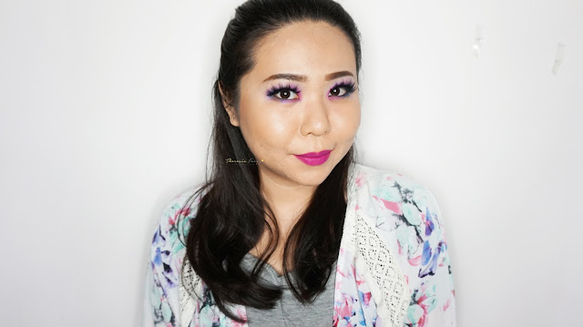 A romantic neon purple makeup tutorial using Urban Decay Electric palette. A beautiful combination of purple, magenta and blue on the eyes.