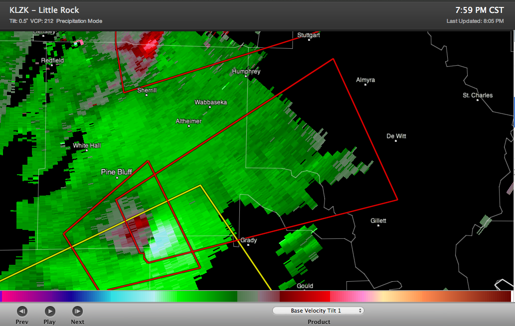 The Weather Centre Tornado Warning (History of Tornadoes) Grady, Arkansas