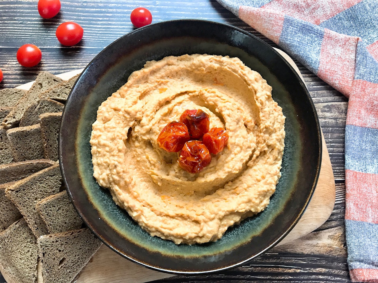 Spicy Roasted Tomato Hummus Spicy Roasted Tomato Hummus