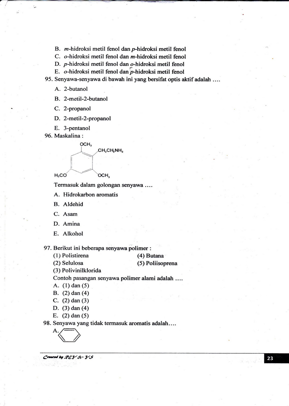 Contoh Soal Cerdas Cermat Tingkat Sma