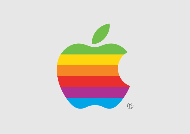 Grunge Retro Apple Mac Vector Logo