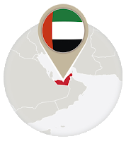 Emirati flag and map
