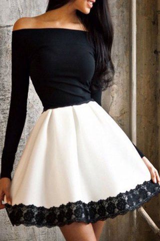 beautiful black and white dresses
