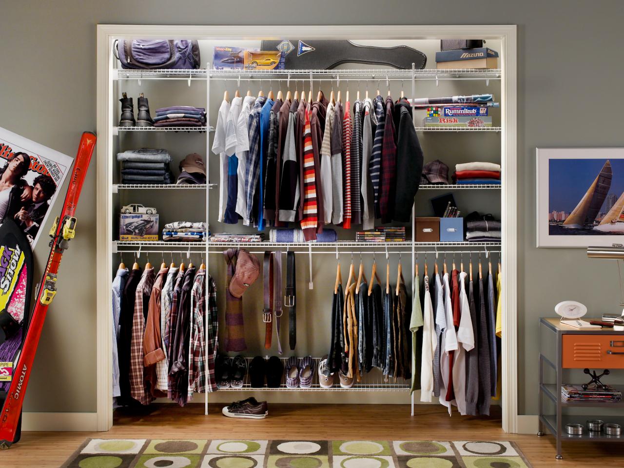 Оптимальное хранение. Хранение одежды. Организация шкафа для одежды. Организация хранения вещей в гардеробной. Идеи для хранения одежды.