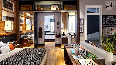 Interior Design of Warm Nuanced Modern Studio Apartment