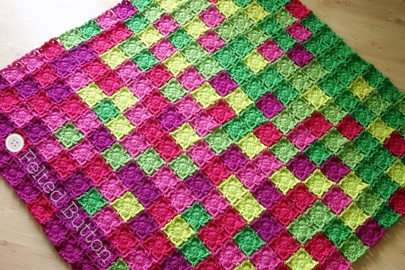 Flying Colors Blanket Crochet Pattern by Susan Carlson of Felted Button