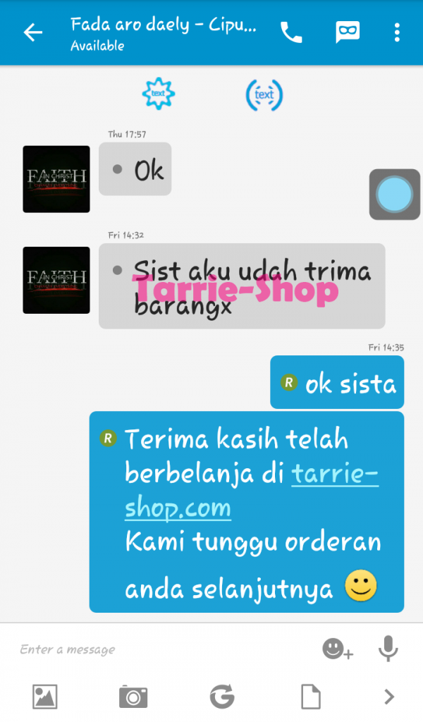 Testimoni Customer Tarrie Shop Testimoni Customer Tarrie Shop