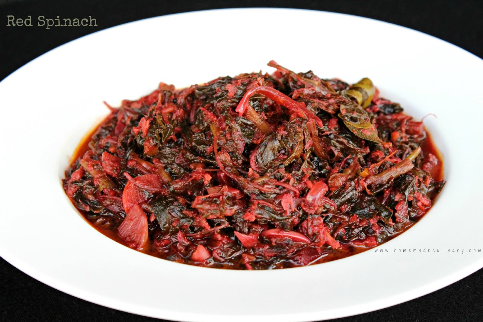 Homemade Culinary RED SPINACH