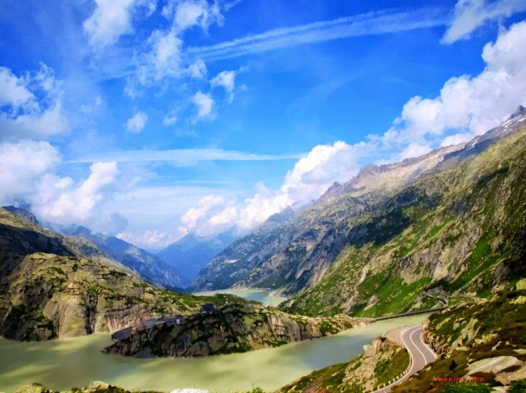 Furka Pass – the Most Scenic Ride in the Swiss Alps, Switzerland Furka Pass – the Most Scenic Ride in the Swiss Alps, Switzerland