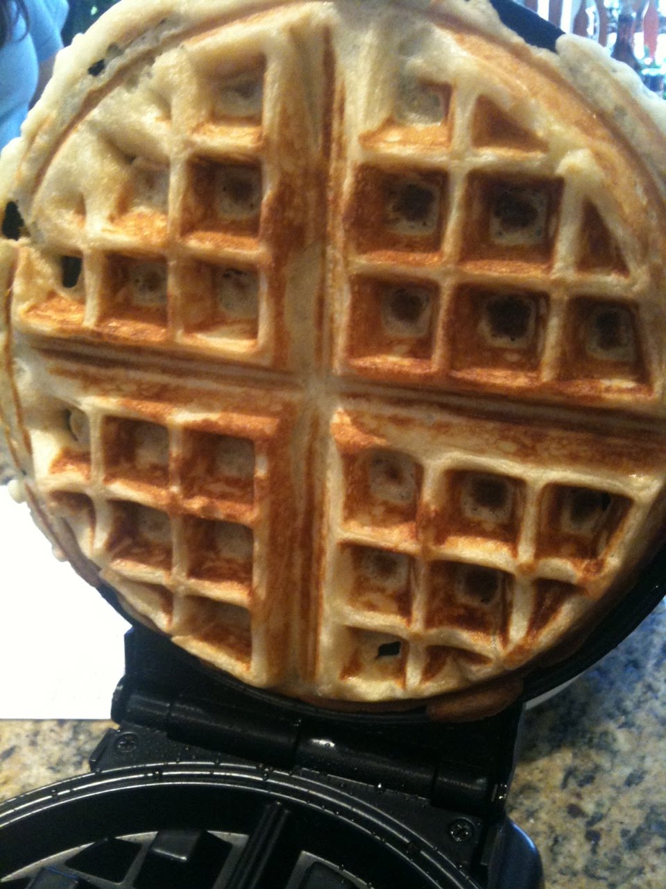 Doughcrafter Baking on Nights and Weekends First Waffles of Christmas!