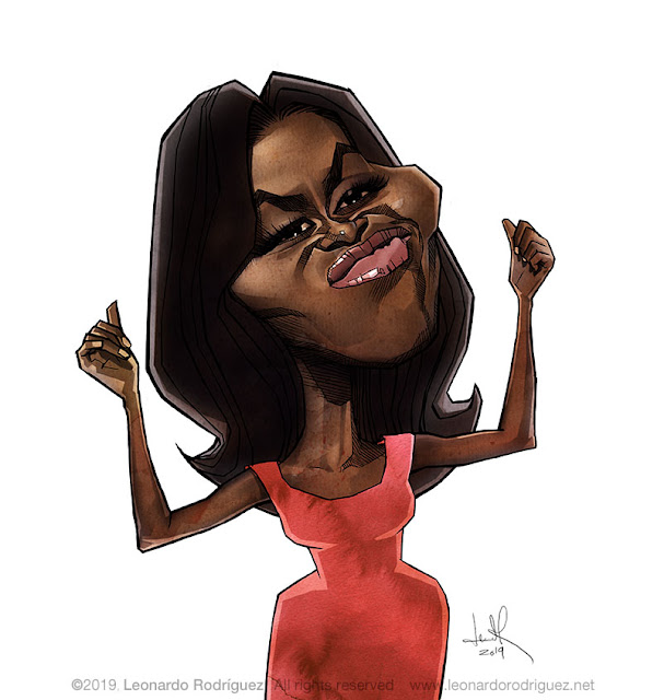 Michelle Obama- Leonardo Rodríguez- Cartoonist