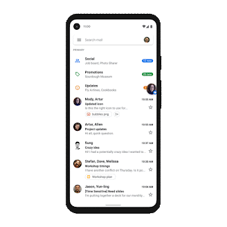 mobile display of conversation UI